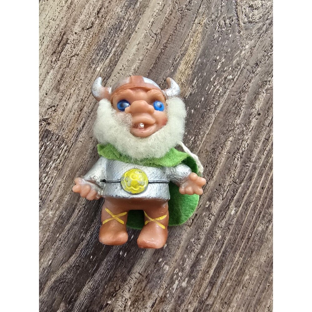 Vintage 1960s John Nissen Reisler Snaggletooth Viking Troll Doll Denmark Horned
